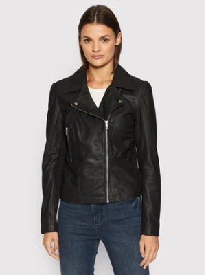 YAS Kurtka skórzana Sophie 26018510 Czarny Regular Fit