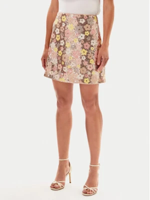 YAS Spódnica mini Lalea 26037763 Złoty Slim Fit