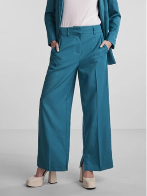 YAS Spodnie materiałowe Deeply 26028743 Zielony Relaxed Fit