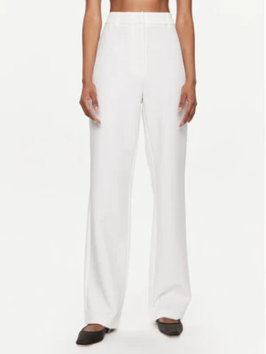 YAS Spodnie materiałowe Izzie 26032131 Biały Regular Fit