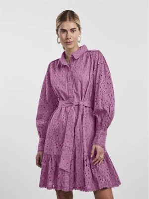 YAS Sukienka codzienna 26029394 Fioletowy Regular Fit