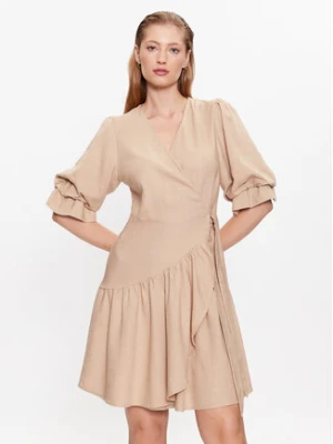 YAS Sukienka codzienna 26029985 Brązowy Regular Fit