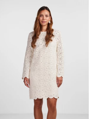 YAS Sukienka codzienna Lomia 26031165 Biały Regular Fit
