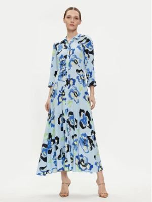 YAS Sukienka koszulowa Savanna 26022663 Niebieski Loose Fit
