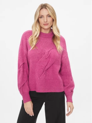 YAS Sweter 26031213 Różowy Regular Fit