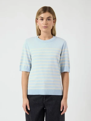 YAS Sweter w kolorze błękitno-białym rozmiar: XL