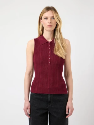 YAS Top w kolorze bordowym rozmiar: L