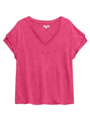 Yerse Lniana koszulka w kolorze różowym rozmiar: S