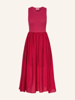 Yerse Sukienka Watts Z Mieszanki Materiałów rot