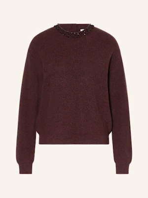 Yerse Sweter Bella Z Ozdobnymi Kamykami rot