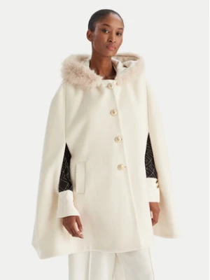 YES LONDON Płaszcz wełniany CD1223ECO Écru Regular Fit