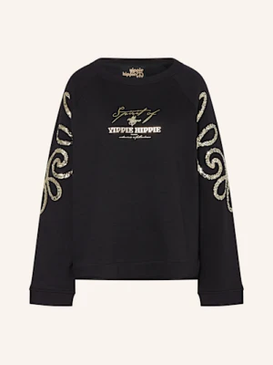 Yippie Hippie Bluza Nierozpinana Z Cekinami schwarz