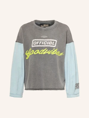 Yippie Hippie Bluza Z Mieszanki Materiałów grau