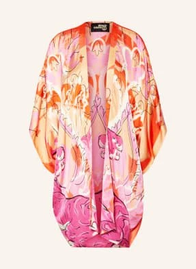 Yippie Hippie Kimono Satynowe Z Rękawami 3/4 orange