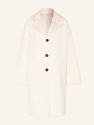 Yippie Hippie Płaszcz Ze Sztucznego Futra, Model Dwustronny weiss