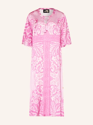 Yippie Hippie Sukienka Satynowa Z Rękawami 3/4 rosa