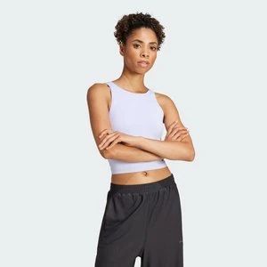 Yoga Crop Tank Top With Inner Shelf Bra Adidas Violet Tone
