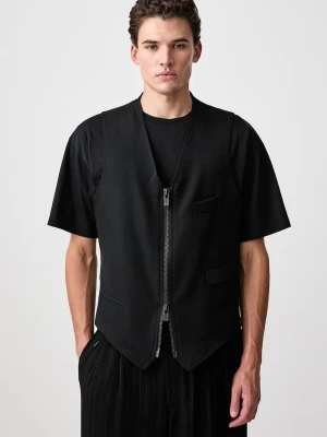 Yohji Yamamoto kamizelka wełniana męska