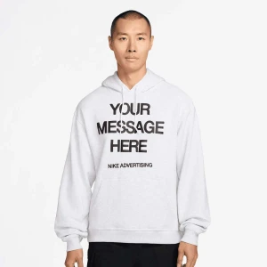 "Your Message Here" Graphic Fleece Hoodie Nike biały