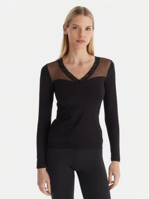 Ysabel Mora Bluzka piżamowa 19479 Czarny Slim Fit