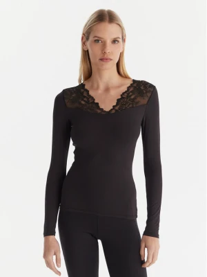 Ysabel Mora Bluzka piżamowa 19487 Czarny Slim Fit