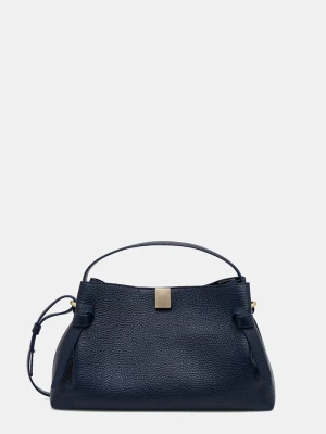 Yuzefi torebka crossbody damska skórzana GYOZA granatowy