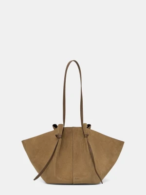 Yuzefi torebka shopper damska zamszowa LARGE MOCHI zielony