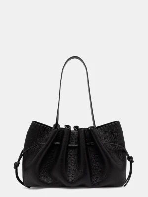Yuzefi torebka worek damska skórzana SCALLOP SHOULDER czarny
