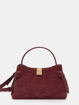 Yuzefi torebka zamszowa GYOZA MINI kolor bordowy UZCO-HB-MGZ-S024