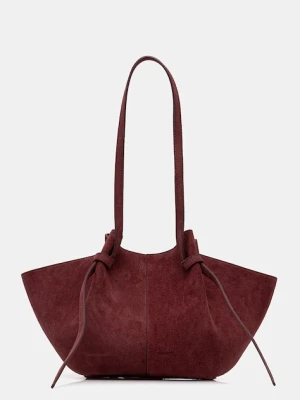 Yuzefi torebka zamszowa MOCHI kolor bordowy YUZCO-HB-MO-S024