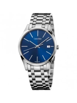Zachwycający niebieski tarcza zegarka kwarcowego z bransoletką ze stali nierdzewnej Calvin Klein
