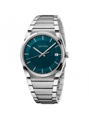 Zachwycający Zegarek kwarcowy z niebieską tarczą Calvin Klein