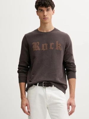 ZADIG&VOLTAIRE bluza bawełniana męska kolor brązowy wzorzysta JMSS01308