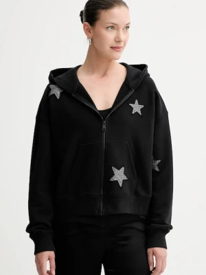 ZADIG&VOLTAIRE bluza damska kolor czarny z kapturem z aplikacją JWSS01666