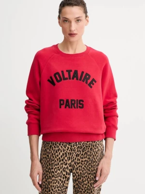 ZADIG&VOLTAIRE bluza damska kolor czerwony z aplikacją JWSS01674