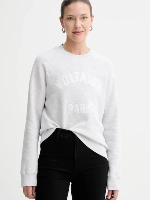 ZADIG&VOLTAIRE bluza damska kolor szary z aplikacją JWSS01722