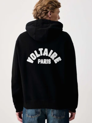 Zadig&Voltaire bluza z kapturem męska bawełniana SACHA czarny