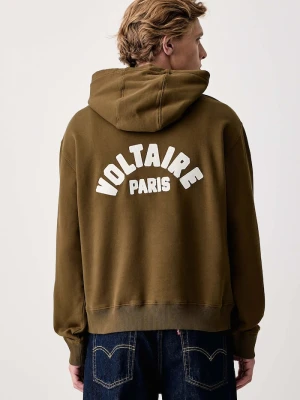 Zadig&Voltaire bluza z kapturem męska bawełniana SACHA zielony