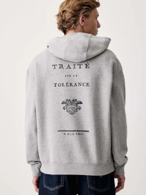 Zadig&Voltaire bluza z kapturem męska z bawełną SWEELO szary
