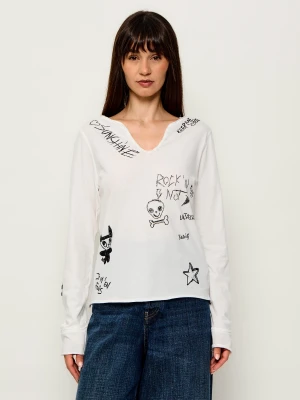Zadig&Voltaire Bluzka Happy Henley | Regular Fit biały