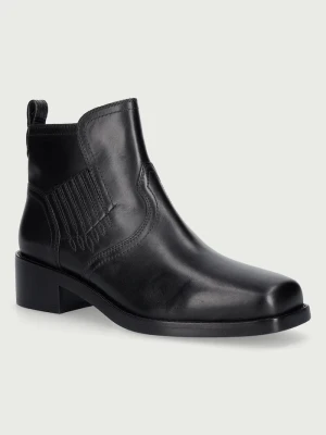 Zadig&Voltaire botki damskie skórzane Igata Smooth Cow Skin czarny