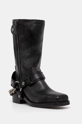 ZADIG&VOLTAIRE botki skórzane Igata Boots damskie kolor czarny na słupku SWCT00865