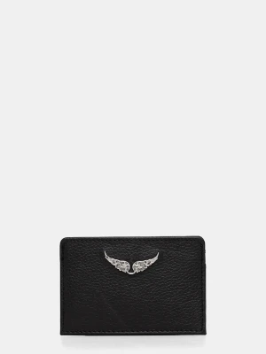 Zadig&Voltaire etui na karty damskie skórzane czarny