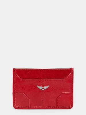 ZADIG&VOLTAIRE etui na karty skórzane kolor czerwony LWBA02517