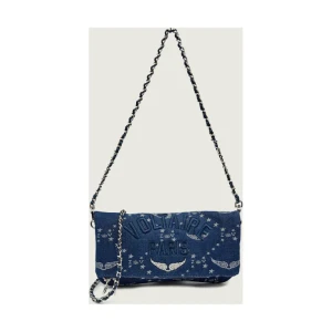Zadig&Voltaire Jeansowa torebka na ramię ROCK DENIM MONOGRAM