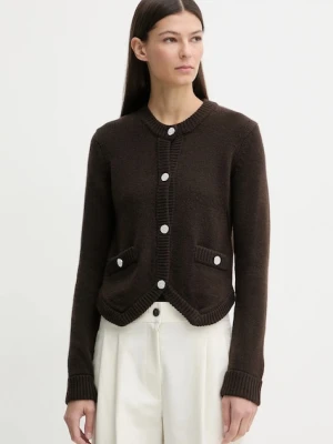 ZADIG&VOLTAIRE kardigan kaszmirowy damski kolor brązowy KWCA01641