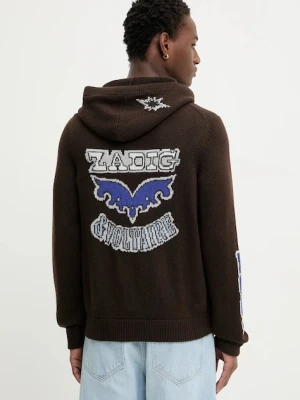 ZADIG&VOLTAIRE kardigan wełniany męski kolor brązowy KMCA01266