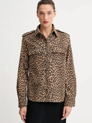 ZADIG&VOLTAIRE kurtka jeansowa damska kolor brązowy przejściowa WWSH02260