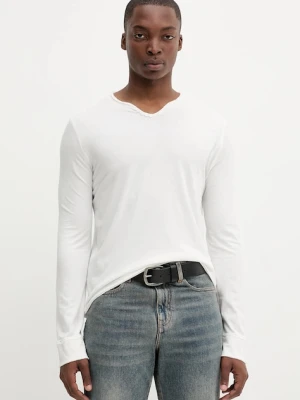 ZADIG&VOLTAIRE longsleeve bawełniany kolor beżowy gładki JMTN01630