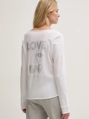 ZADIG&VOLTAIRE longsleeve bawełniany kolor biały JWTN02607